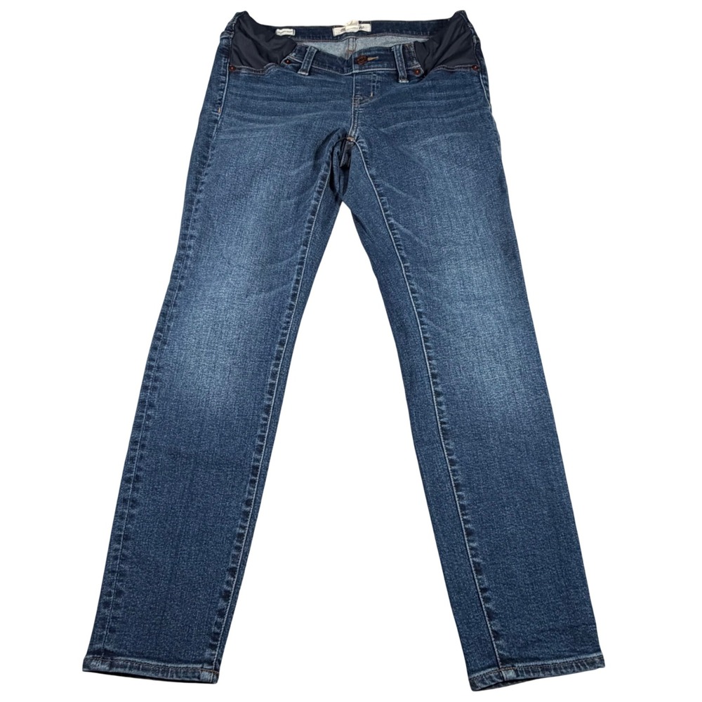 Madewell Maternity Skinny Jeans Womens 28 (30 X 27) Side Panel Stretch Denim